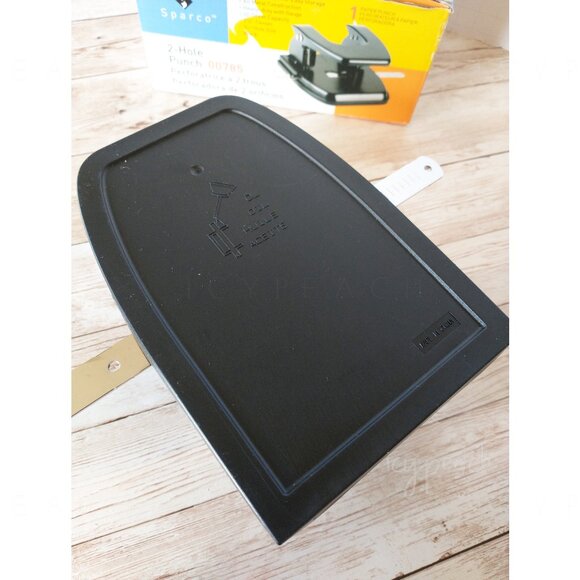 Sparco Paper Punch Two Hole Black 00785 Metal 30 Sheet Capacity ¼” Hole Size - Picture 8 of 11